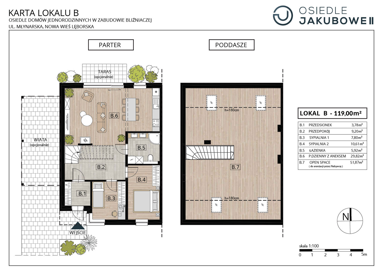 Osiedle Jakubowe II - plan i karta domku